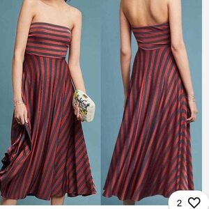 Anthropologie Penny Midi Stripe Dress by Maeve